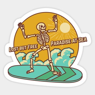 Lost But Free Paradise At Sea Sticker